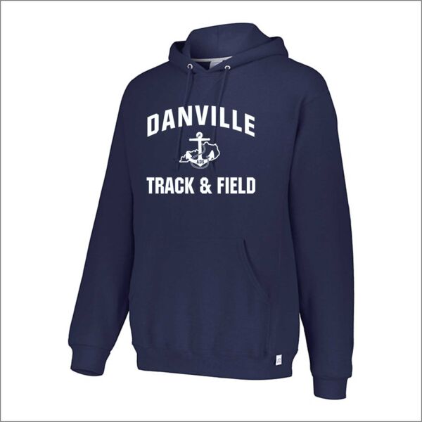 032 - Danville Track Logo Russell Dri-Power Fleece Hoodie Thumbnail